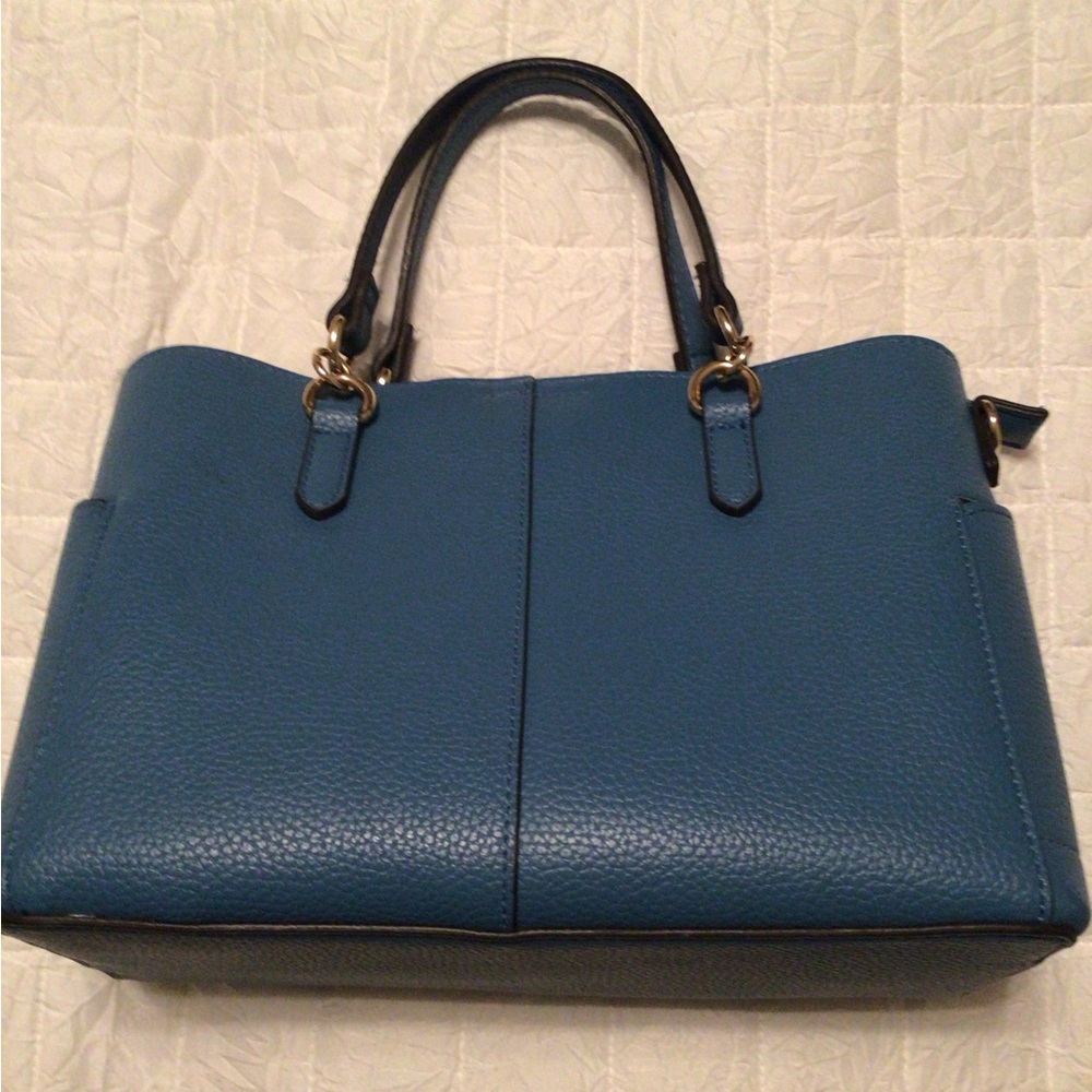 Nanette Lepore Blue Satchel with Black Handles